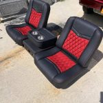 C10 Bucket Seat with red diamond-stitched