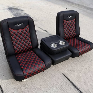 88–98 Chevy C10 Black Leather-Style Seat Set