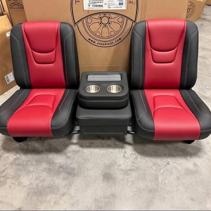 Custom Red & Black Seats for 1988–1998 Chevy C10 OBS