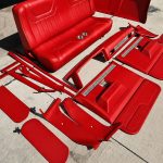 Complete interior for Ford/GMC and Chevy C10. Bench seat, door panels, dashboard, headliner, kick panels, sun visor.