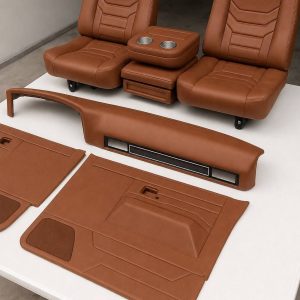 Interior for Ford and Chevy C10. Bucket seats, door panels, dashboard