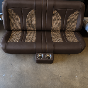 Chocolate Brown with Houndstooth Tan Inserts for C10